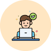 Icon illustrating life skills and work readiness, including teamwork and stress management